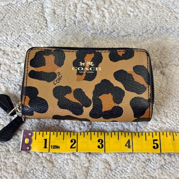 Coach Accessories - Coach Tan and Black Animal Print double wallet